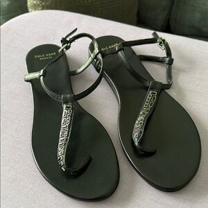 Cole Haan Black Sandals with Unique Design